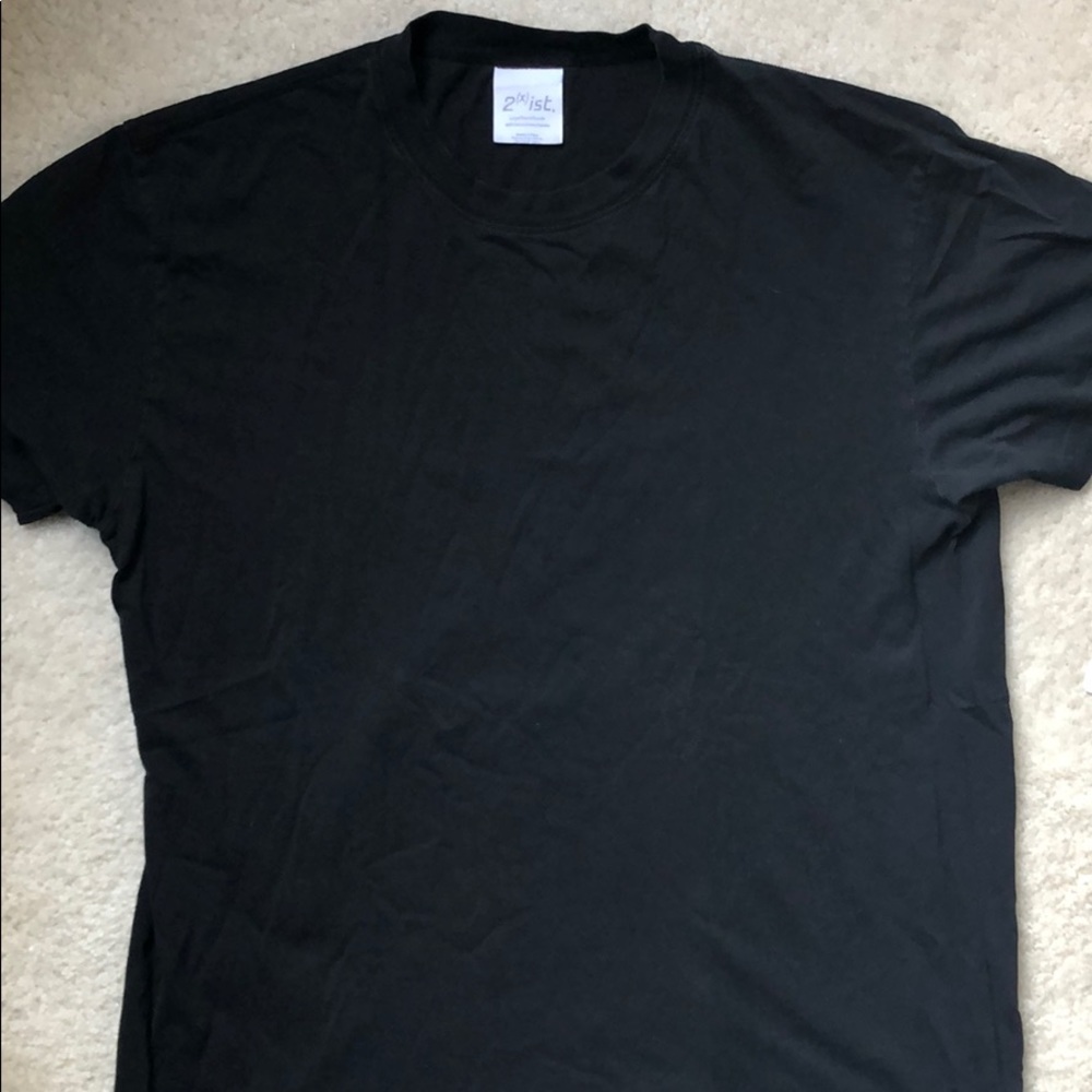 2(x)ist black t shirt large cotton